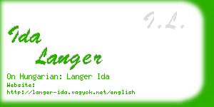 ida langer business card